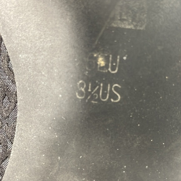 Bally Takawa Black Fabric Logo Pattern Bow Square Toe Flat - Picture 10 of 14